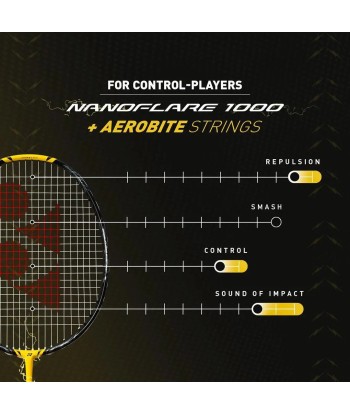 Yonex Nanoflare 1000 Game (Lightning Yellow) Pre-Strung Pour