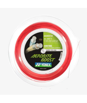 Yonex Aerobite Boost 200m Badminton String (Grey/Red) solde