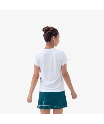 Yonex Women's Crew Neck Tournament Shirt 20771W (White) Dans la société mordern