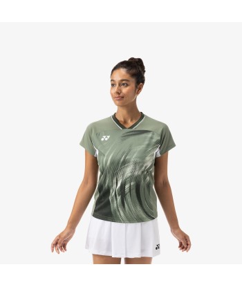 Yonex Women's Crew Neck Tournament Shirt 20769LOL (Light Olive) livraison gratuite