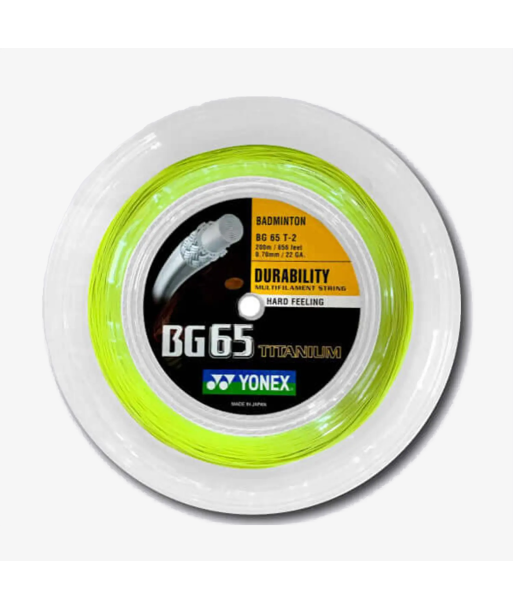 Yonex BG 65 Ti 200m Badminton String (Lemon Yellow) vente chaude votre 