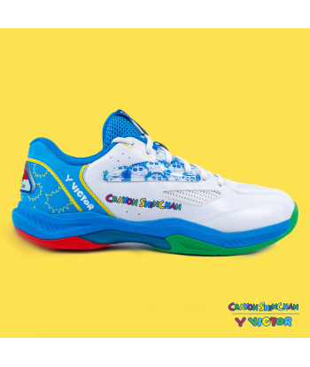 Victor x Crayon Shin Chan Badminton Shoes A39CS AF (White/Blue) pas chere