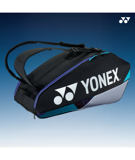 Yonex BAG92426BKS (Black/Silver) 6pk Pro Badminton Tennis Racket Bag destockage