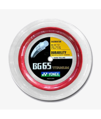 Yonex BG 65 Ti 200m Badminton String (Red) shop