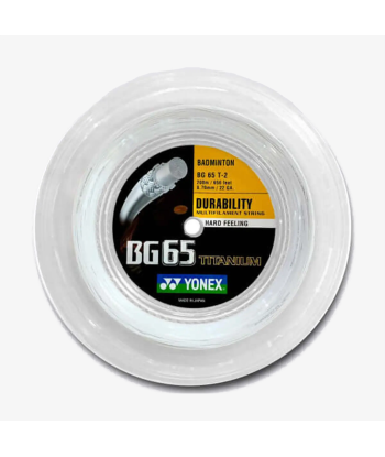 Yonex BG 65 Ti 200m Badminton String (White) de votre