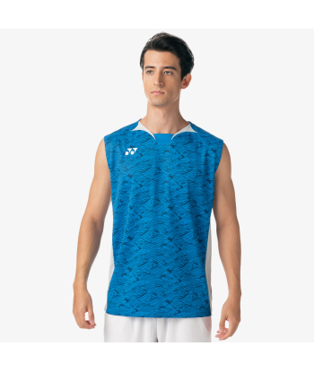 Yonex Men's Very Cool Dry Sleeveless Tournament Shirts 10614 (Blue) 50% de réduction en Octobre 2024