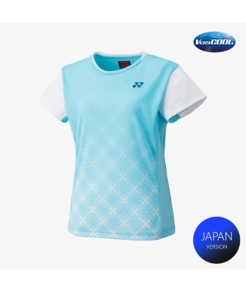 Yonex Women's Crew Neck Tournament Shirts 20738 (Aqua Blue) pas cheres