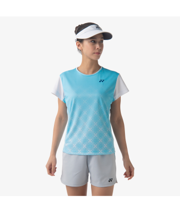 Yonex Women's Crew Neck Tournament Shirts 20738 (Aqua Blue) pas cheres