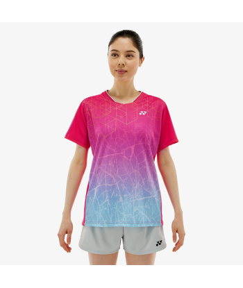 Yonex Women's Crew Neck Tournament Shirts 20814 (Bright Pink) de technologie