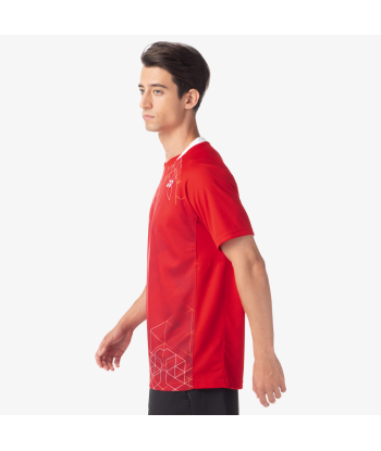 Yonex Men's Crew Neck Shirt 10602 (Sunset Red) en linge