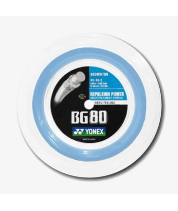 Yonex BG 80 200m Badminton String (Sky Blue) d'Europe débarque