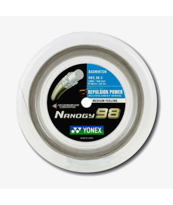 Yonex Nanogy 98 200m Badminton String (Silver Grey) les ligaments