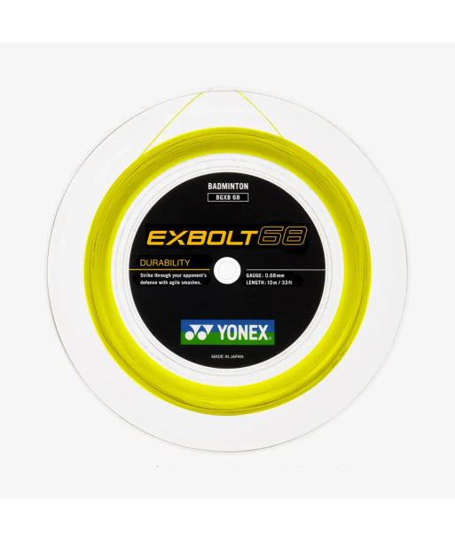 Yonex Exbolt 68 200m Badminton String (Yellow) Comparez plus de prix