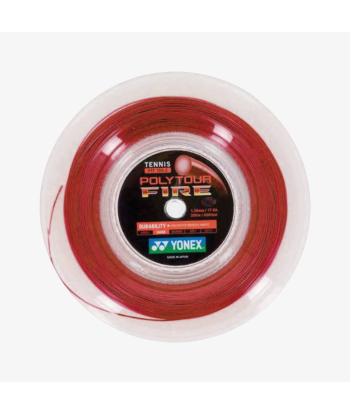 Yonex Polytour Fire 120 / 17 200m Tennis String Reel (Red) la livraison gratuite