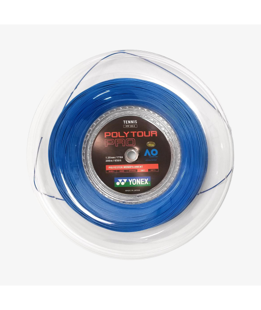 Yonex Polytour Pro 120 / 17 200m Tennis String Reel (Blue) Faites des économies