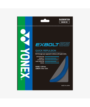 Yonex Exbolt 65 200m Badminton String (Blue) 50% de réduction en Octobre 2024