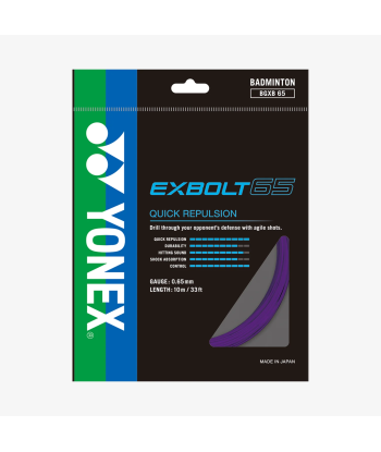 Yonex Exbolt 65 200m Badminton String (Purple) la colonne vertébrale