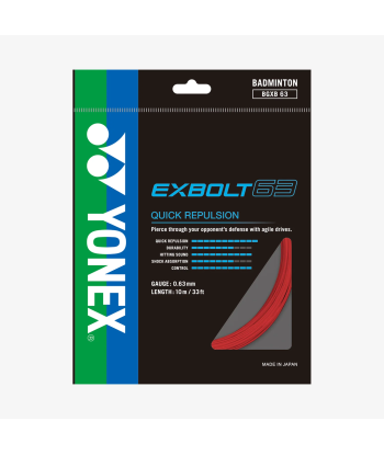 Yonex Exbolt 63 200m Badminton String (Ruby Red) de la marque