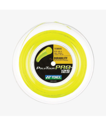 Yonex Polytour Pro 115 / 18 200m Tennis String Reel (Yellow) Voir les baskets