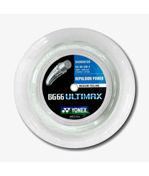 Yonex BG 66 Ultimax 200m Badminton String (Metallic White) pas cher chine