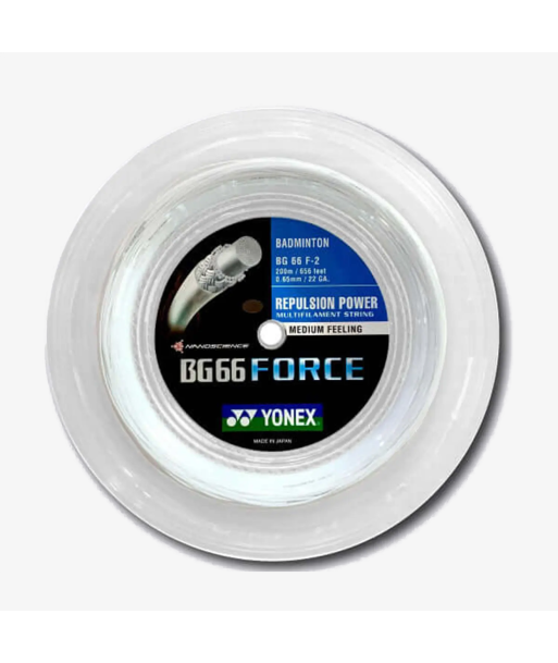 Yonex BG 66 Force 200m Badminton String (White) destockage