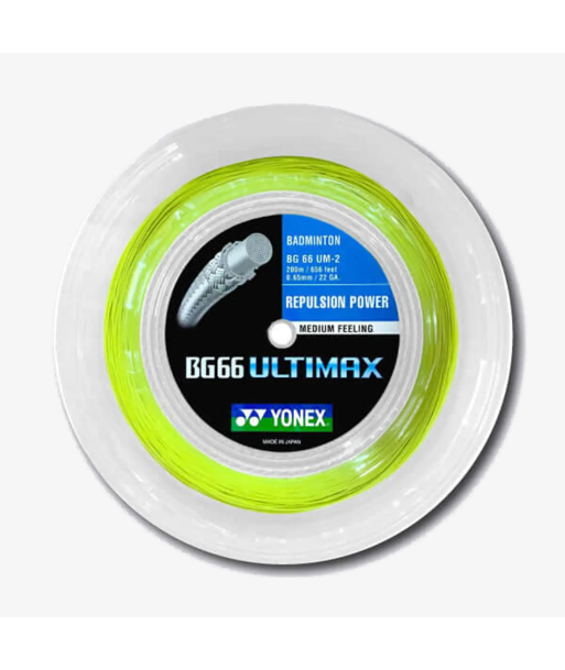 Yonex BG 66 Ultimax 200m Badminton String (Yellow) paiement sécurisé