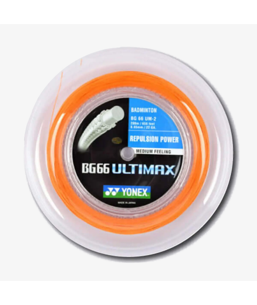 Yonex BG 66 Ultimax 200m Badminton String (Orange) shop