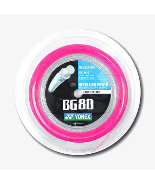 Yonex BG 80 200m Badminton String (Neon Pink) commande en ligne