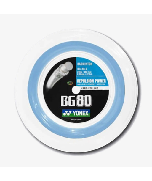 Yonex BG 80 200m Badminton String (Sky Blue) Le MVP de beaucoup