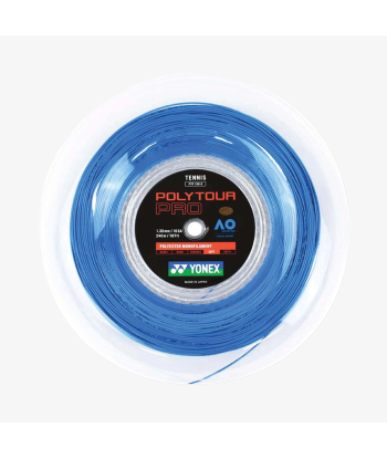 Yonex Polytour Pro 130 / 16 200m Tennis String Reel (Blue) en ligne