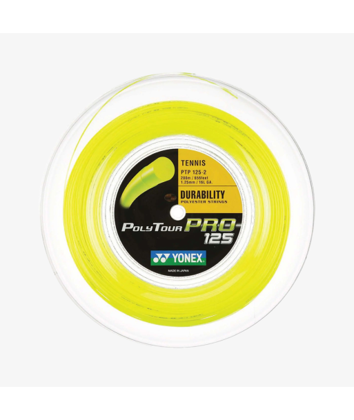 Yonex Polytour Pro 115 / 18 200m Tennis String Reel (Yellow) de technologie