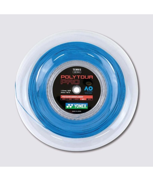 Yonex Polytour Pro 115 / 18 200m Tennis String Reel (Blue) Comparez plus de prix