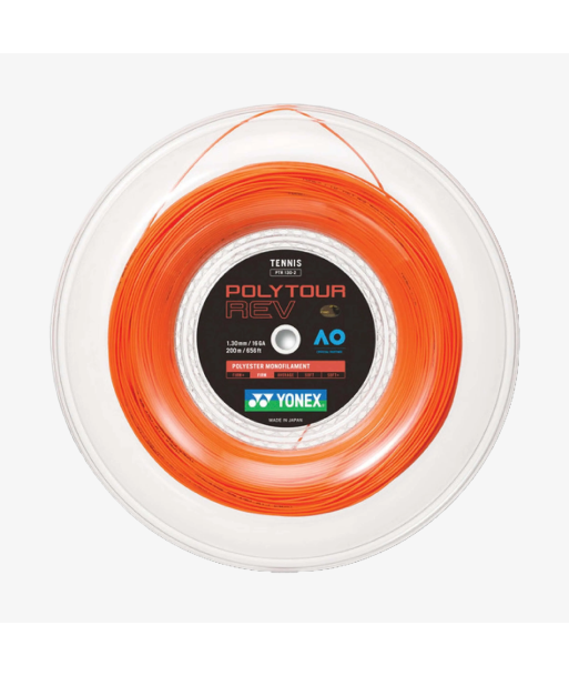 Yonex Polytour Rev 130 / 16 200m Tennis String Reel (Bright Orange) pas cher chine