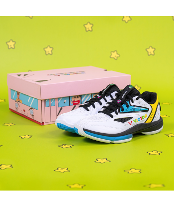 Victor x Crayon Shin Chan Junior Court Shoes A39JRCS AC (White/Black) JUSQU'A -70%! 