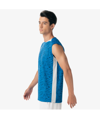 Yonex Men's Very Cool Dry Sleeveless Tournament Shirts 10614 (Blue) à prix réduit toute l'année