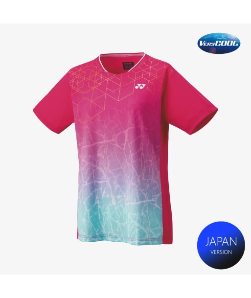 Yonex Women's Crew Neck Tournament Shirts 20814 (Bright Pink) Véritable concentré