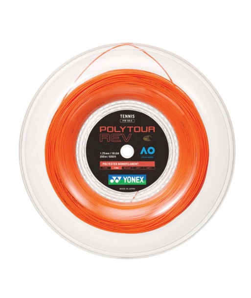 Yonex Polytour Rev 125 / 16L 200m Tennis String Reel (Bright Orange) outlet