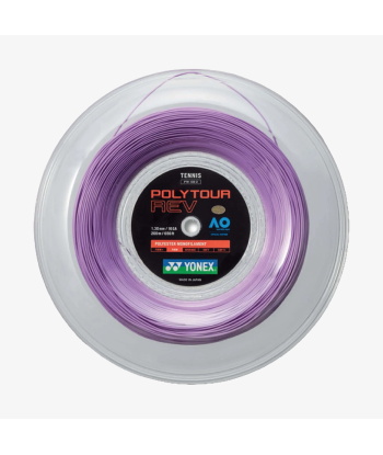 Yonex Polytour Rev 130 / 16 200m Tennis String Reel (Purple) à prix réduit toute l'année