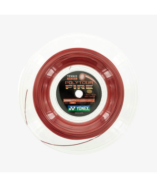 Yonex Polytour Fire 125 / 16L 200m Tennis String Reel (Red) Jusqu'à 80% De Réduction