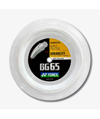 Yonex BG 65 200m Badminton String (White) outlet