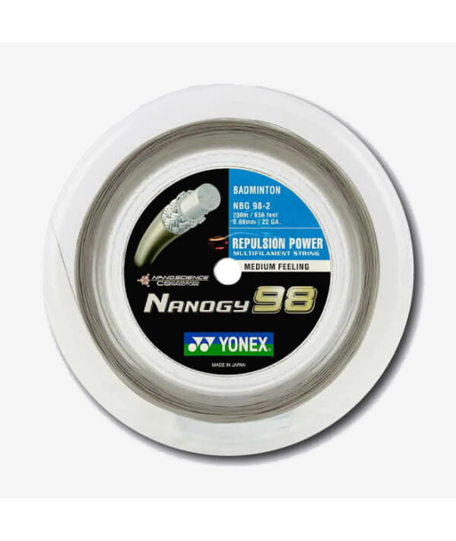 Yonex Nanogy 98 200m Badminton String (Silver Grey) en ligne des produits 