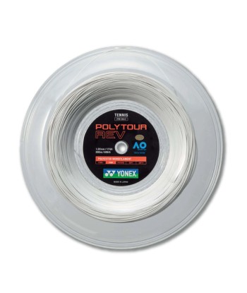 Yonex Polytour Rev 120 / 17 200m Tennis String Reel (White) livraison et retour toujours gratuits