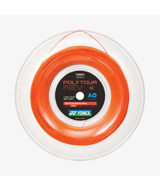 Yonex Polytour Rev 125 / 16L 200m Tennis String Reel (Bright Orange) la colonne vertébrale