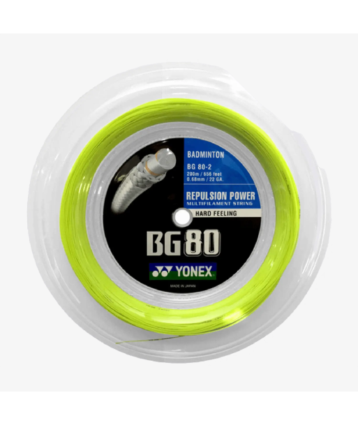 Yonex BG 80 200m Badminton String (Yellow) l'évolution des habitudes 