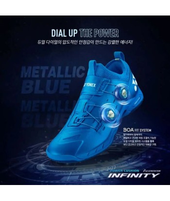 Yonex Power Cushion Infinity Metallic Blue Men's Shoe en ligne des produits 