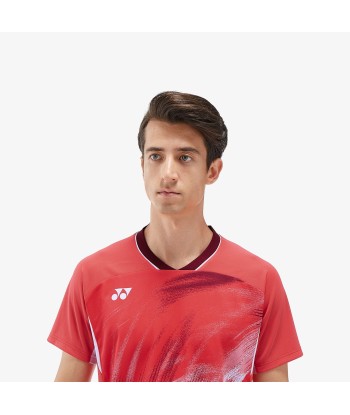 Yonex Men's Crew Neck Tournament Shirt 10568PR (Pearl Red) Les êtres humains sont 