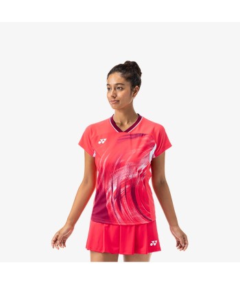 Yonex Women's Crew Neck Tournament Shirt 20769PR (Pearl Red) soldes