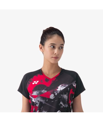 Yonex Women's Crew Neck Tournament Shirt 20771BK (Black) soldes