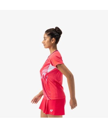 Yonex Women's Crew Neck Tournament Shirt 20769PR (Pearl Red) soldes