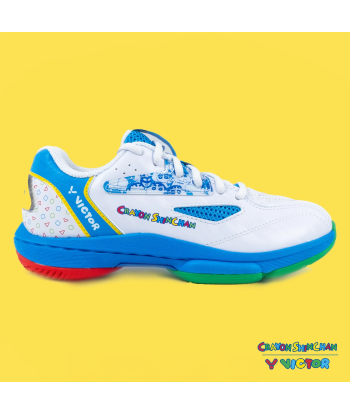 Victor x Crayon Shin Chan Junior Badminton Shoes A39JRCS AF (White /Blue) Les magasins à Paris